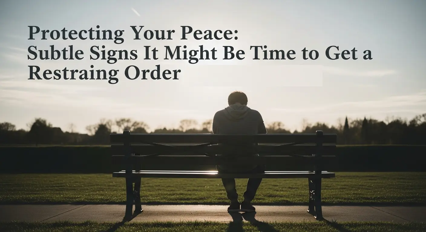 Protecting Your Peace: Subtle Signs It Might Be Time to Get a Restraining Order
