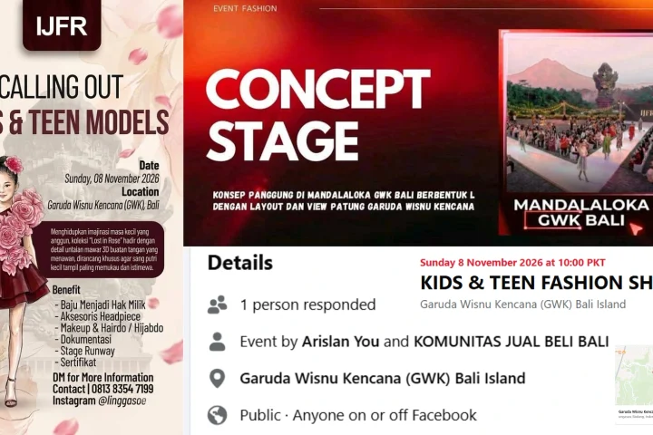 Kids & Teen Fashion Show at GWK Bali, 8 November 2026 (IJFR Season 2)