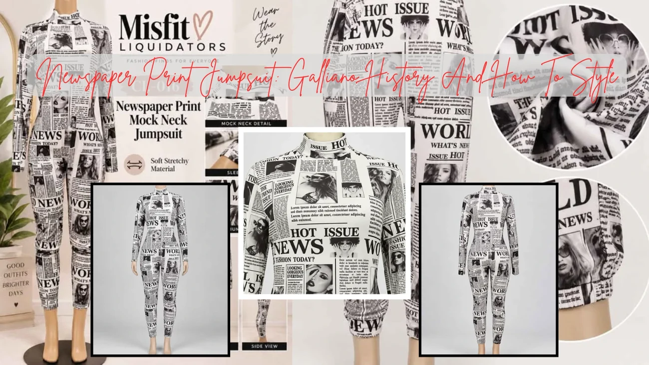 Newspaper Print Jumpsuit: Galliano History And How To Style