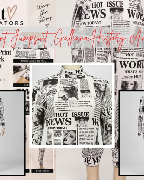Newspaper Print Jumpsuit: Galliano History And How To Style